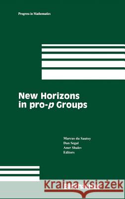 New Horizons in Pro-P Groups Sautoy, Marcus Du 9780817641719 Birkhauser