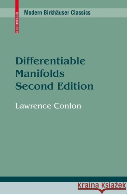 Differentiable Manifolds Lawrence Conlon 9780817647667 BIRKHAUSER VERLAG AG