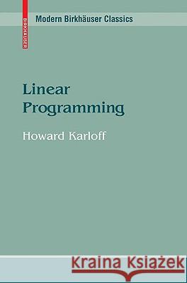 Linear Programming Howard Karloff 9780817648435 Birkhauser Boston