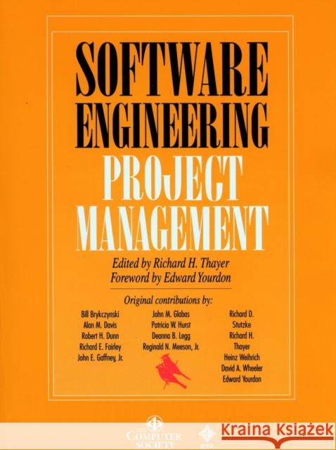 Software Engineering Project Management Richard H. Thayer Winston W. Royce Edward Yourdon 9780818680007 IEEE Computer Society Press