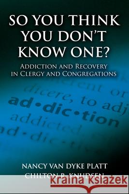 So You Think You Don't Know One?: Addiction and Recovery in Clergy and Congregations Nancy Va Chilton R. Knudsen 9780819224125 Morehouse Publishing