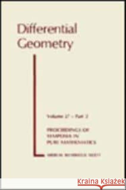 Differential Geometry, Part 2  9780821802489 American Mathematical Society