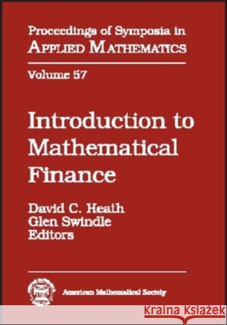 Introduction to Mathematical Finance  9780821807514 AMERICAN MATHEMATICAL SOCIETY