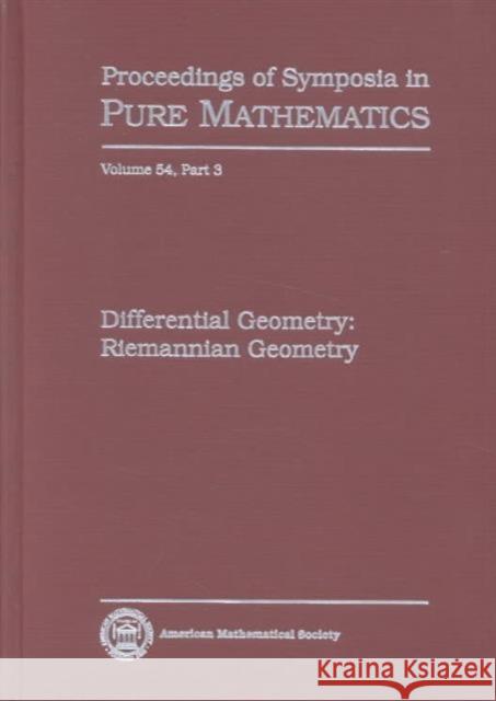 Differential Geometry, Part 3    9780821814963 American Mathematical Society