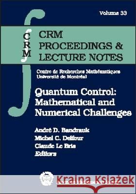 Quantum Control : Mathematical and Numerical Challenges  9780821833308 AMERICAN MATHEMATICAL SOCIETY