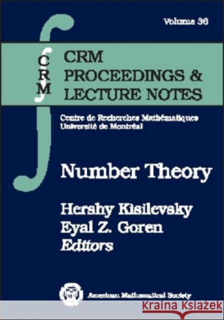 Number Theory  9780821833315 AMERICAN MATHEMATICAL SOCIETY