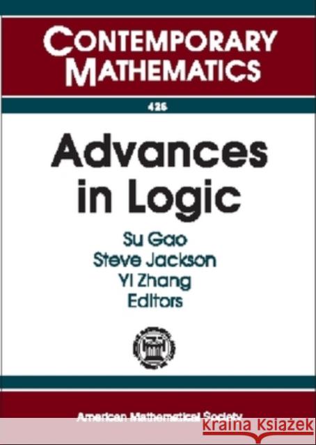 Advances in Logic  9780821838198 American Mathematical Society