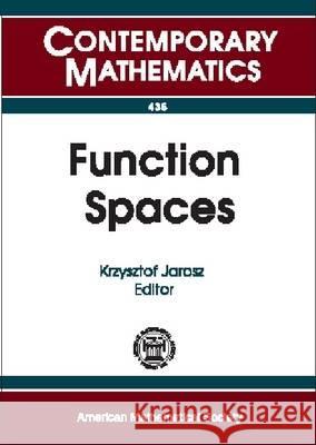 Function Spaces  9780821840610 AMERICAN MATHEMATICAL SOCIETY