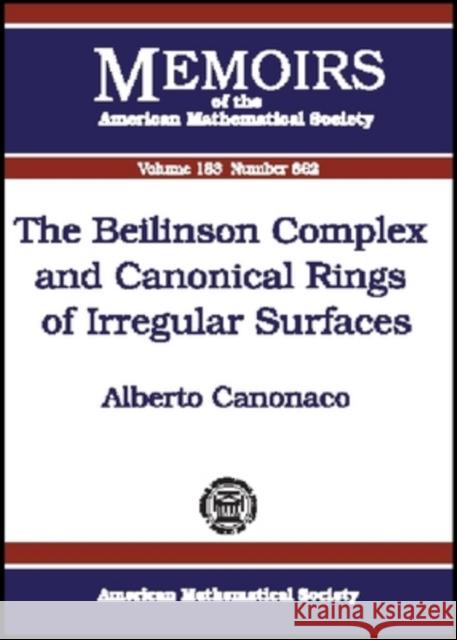 The Beilinson Complex and Canonical Rings of Irregular Surfaces Alberto Canonaco 9780821841938 AMERICAN MATHEMATICAL SOCIETY