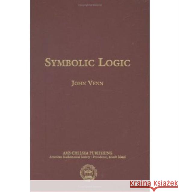 Symbolic Logic John Venn 9780821841990