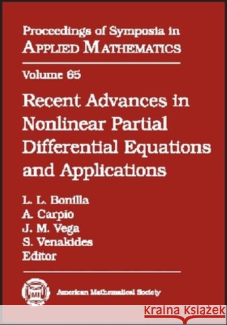 Recent Advances in Nonlinear Partial Differential Equations and Applications  9780821842119 AMERICAN MATHEMATICAL SOCIETY