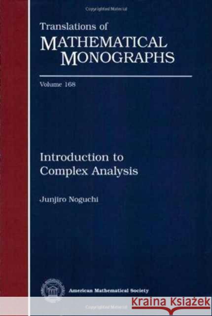 Introduction to Complex Analysis    9780821844472 American Mathematical Society