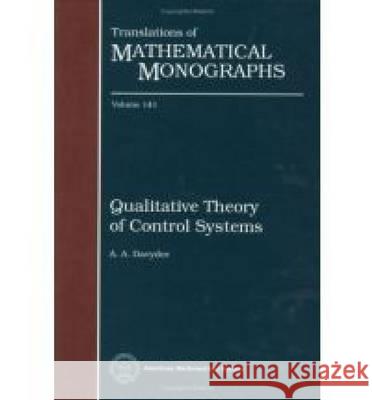 Qualitative Theory of Control Systems  9780821845905 American Mathematical Society