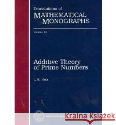 Additive Theory of Prime Numbers  9780821849422 American Mathematical Society