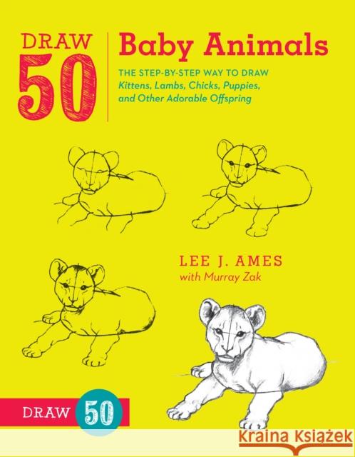 Draw 50 Baby Animals: The Step-By-Step Way to Draw Kittens, Lambs, Chicks, Puppies, and Other Adorable Offspring Ames, Lee J. 9780823085736 Watson-Guptill Publications