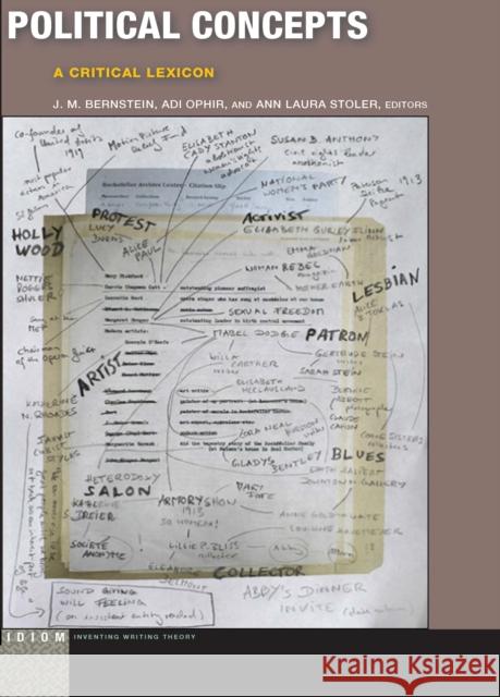 Political Concepts: A Critical Lexicon J. M. Bernstein Adi Ophir Ann Laura Stoler 9780823276691 Fordham University Press