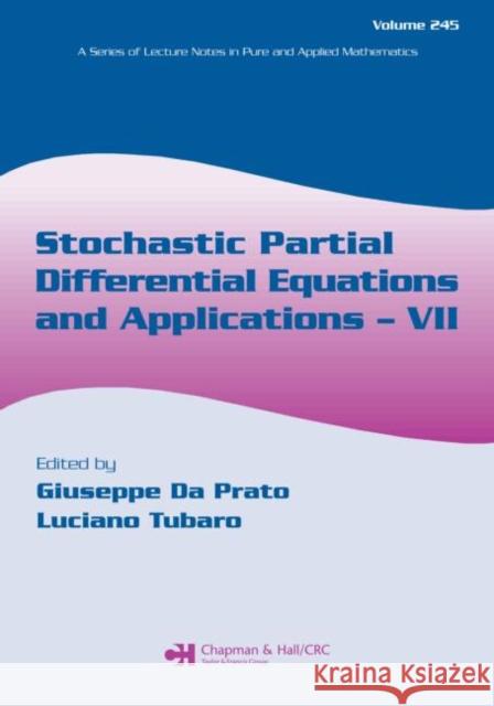 Stochastic Partial Differential Equations and Applications - VII Da Prato Giuseppe                        Tubaro Luciano                           Giuseppe D 9780824700270 Chapman & Hall/CRC