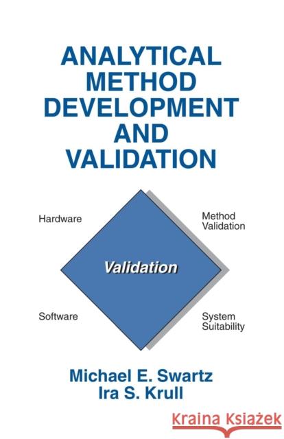 Analytical Method Development and Validation Michael Swartz Swartz Swartz Michael Swartz 9780824701154 CRC