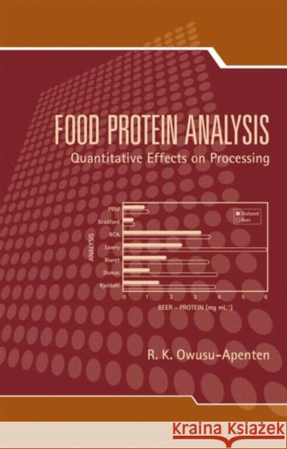 Food Protein Analysis: Quantitative Effects on Processing Owusu-Apenten, Richard 9780824706845 CRC