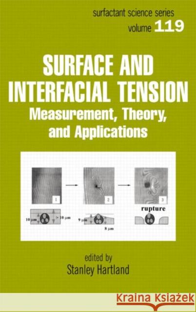 Surface and Interfacial Tension: Measurement, Theory, and Applications Hartland, Stanley 9780824750343 CRC