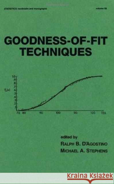 Goodness-of-Fit-Techniques R. B. D'Agostino M. Stephens Dagostino 9780824774875 CRC