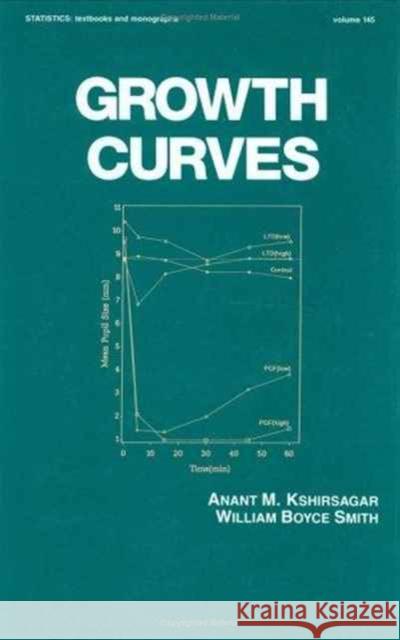 Growth Curves Anant M. Kshirsagar Kshirsagar Kshirsagar William Smith 9780824793418 CRC