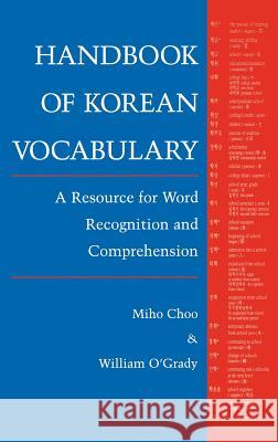 Choo: Handbk of Korean Voc Paper Miho Choo Choo                                     O'Grady 9780824817381 University of Hawaii Press