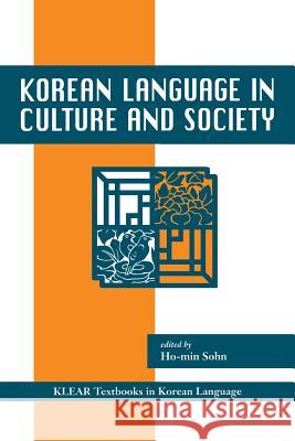 Korean Language in Culture and Society Ho-Min Sohn 9780824826949 University of Hawaii Press