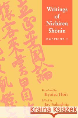 Writings of Nichiren Shonin  Nichiren 9780824827335