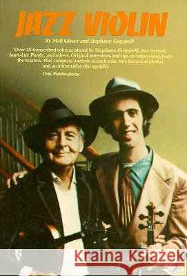 Jazz Violin Matt Glaser Stephane Grappelli Stephane Grapelli 9780825601941