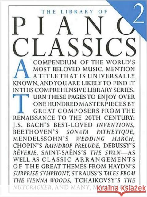 The Library Of Piano Classics Book 2 Amy Appleby Peter Pickow 9780825613777 Amsco Music