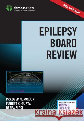 Epilepsy Board Review Modur, Pradeep N. 9780826180049 Demos Medical Publishing