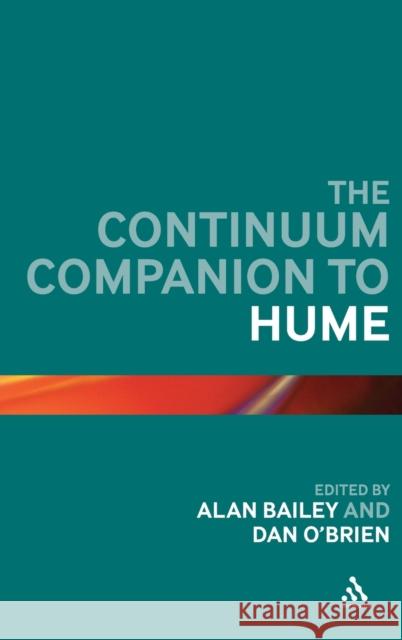 The Continuum Companion to Hume Alan Bailey 9780826443595