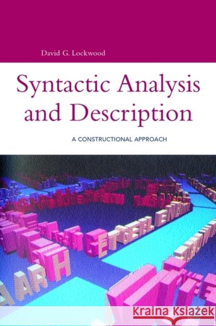 Syntactic Analysis and Description Lockwood, David 9780826455222