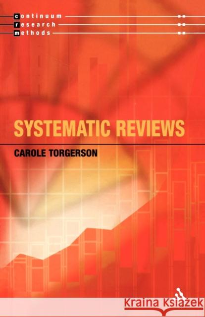 Systematic Reviews Torgerson, Carole 9780826465801