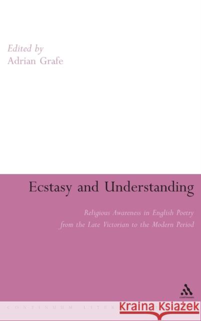 Ecstasy and Understanding Grafe, Adrian 9780826498649