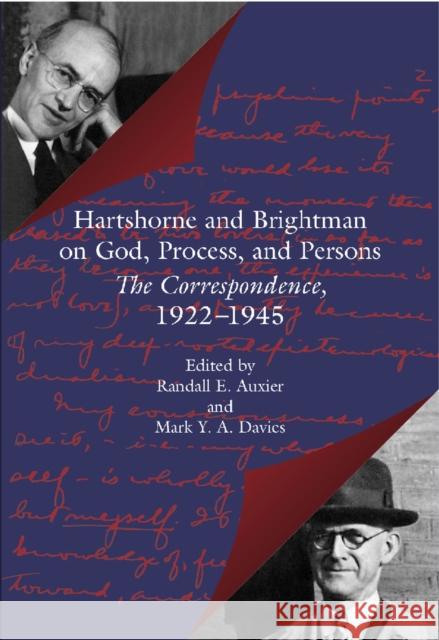 Hartshorne and Brightman on God, Process, and Persons Auxier, Randall E. 9780826513762