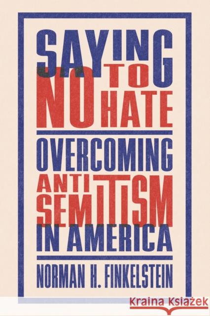 Saying No to Hate: Overcoming Antisemitism in America Norman H. Finkelstein 9780827615236 Jewish Publication Society of America