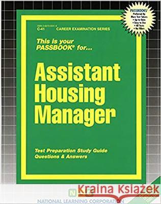 Assistant Housing Manager National Learning Corporation 9780837300412 National Learning Corp