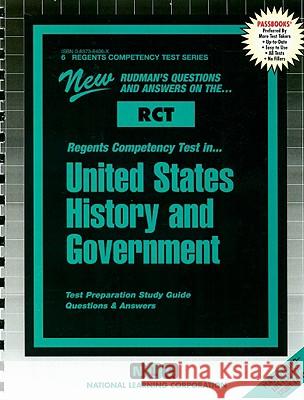 Regents Competency Test In...United States History and Government National Learning Corporation 9780837364063 