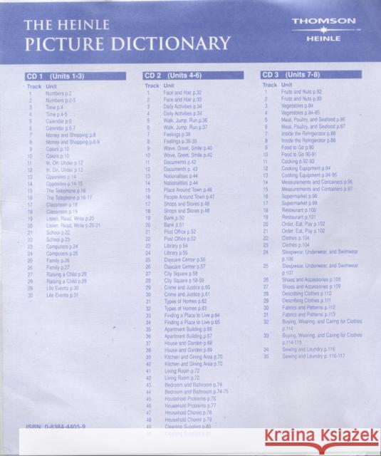 Heinle Picture Dictionary Jann (College Of Santa Fe) Huizenga 9780838444054