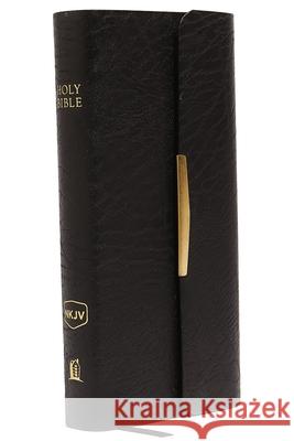 NKJV, Checkbook Bible, Compact, Bonded Leather, Black, Wallet Style, Red Letter : Holy Bible, New King James Version Nelsonword 9780840785404 