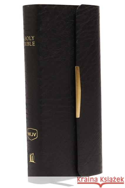 NKJV, Checkbook Bible, Compact, Bonded Leather, Black, Wallet Style, Red Letter: Holy Bible, New King James Version Thomas Nelson 9780840785404 Nelson Bibles