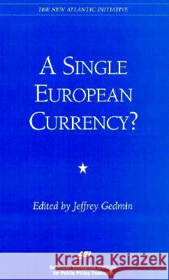 A Single European Currency? Jeffrey Gedmin Jeffrey Gedmon 9780844770970 American Enterprise Institute Press