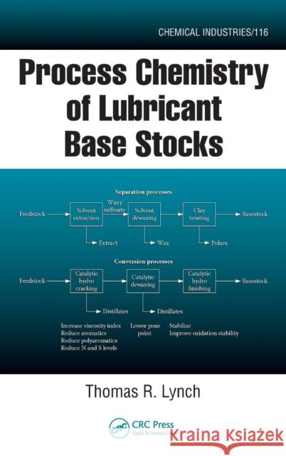 Process Chemistry of Lubricant Base Stocks Thomas R. Lynch 9780849338496