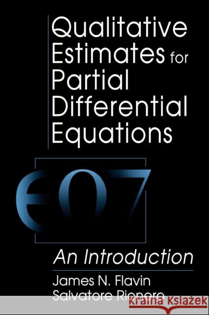 Qualitative Estimates For Partial Differential Equations: An Introduction Rionero, S. 9780849385124 CRC Press