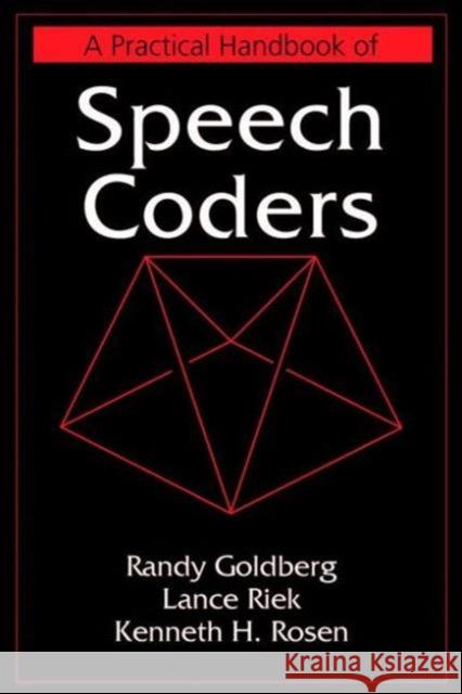 A Practical Handbook of Speech Coders Randy Goldberg Lance Riek 9780849385254 CRC Press