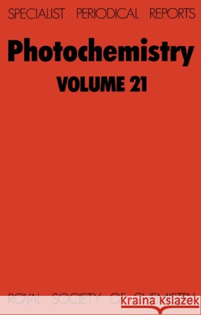 Photochemistry: Volume 21  9780851861951 Royal Society of Chemistry
