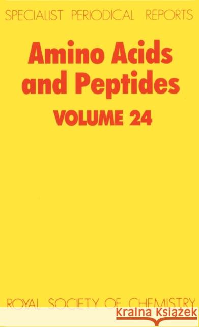 Amino Acids and Peptides: Volume 24 Davies, J. S. 9780851862248 Royal Society of Chemistry