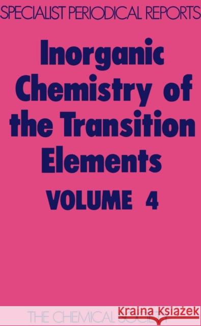 Inorganic Chemistry of the Transition Elements: Volume 4 Johnson, B. F. G. 9780851865300 American Institute of Physics